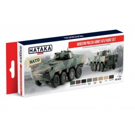 Hataka AS72 - Modern Polish Army AFV paint set (8x17ml) - sklep modelarski Tank Models