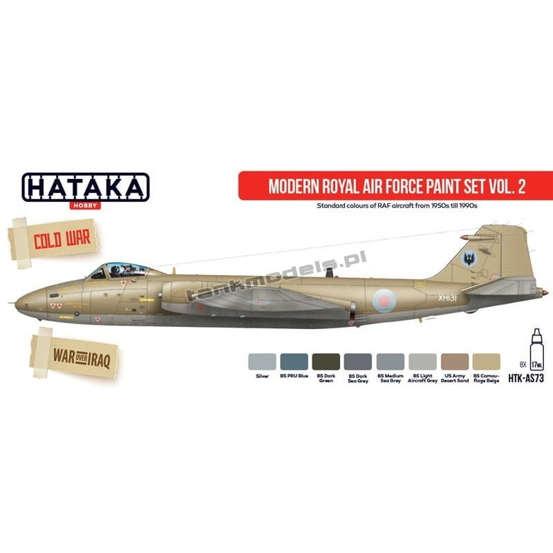Hataka Hobby AS73 - Modern Royal Air Force paint set vol. 2 (8x17ml) - hobby store Tank Models