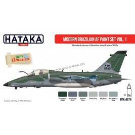 Hataka AS74 - Modern Brazilian AF paint set vol. 1 (6x17ml) - sklep modelarski Tank Models