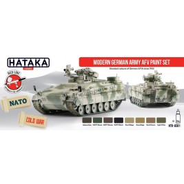 Hataka AS81 - Modern German Army AFV paint set (8x17ml) - sklep modelarski Tank Models