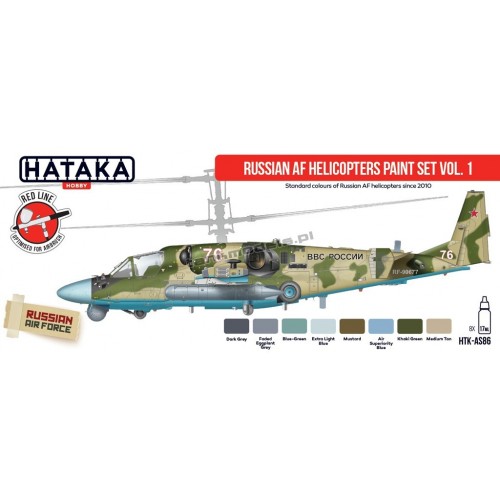 Hataka Hobby AS86 - Russian AF Helicopters paint set vol. 1 (8x17ml) - hobby store Tank Models