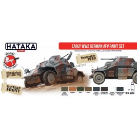 Hataka AS88 - Early WW2 German AFV paint set (8x17ml) - sklep modelarski Tank Models