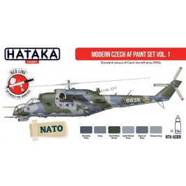 Hataka AS89 - Modern Czech AF paint set vol. 1 (6x17ml) - sklep modelarski Tank Models
