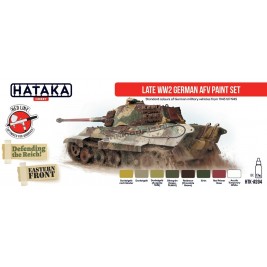 Hataka Hobby AS94 - Late WW2 German AFV paint set (8x17ml) - hobby store Tank Models