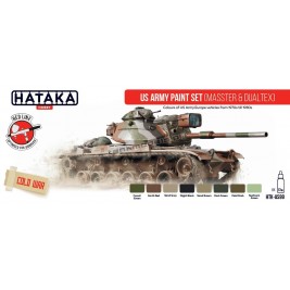 Hataka AS99 - US Army paint set (MASSTER & DUALTEX) (8x17ml) - sklep modelarski Tank Models