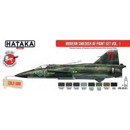 Hataka AS101 - Modern Swedish AF paint set vol. 1 (8x17ml) - sklep modelarski Tank Models