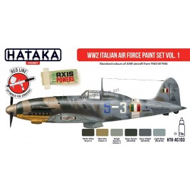 Hataka Hobby AS103 - WW2 Italian Air Force Paint set vol. 1 (6x17ml) - hobby store Tank Models