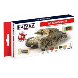 Hataka AS106 - WW2 Italian AFV paint set (6x17ml) - sklep modelarski Tank Models