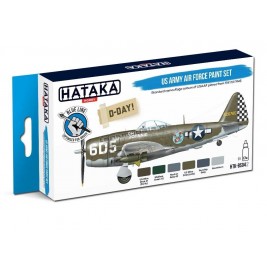 Hataka BS04.2 - US Army Air Force paint set (6x17ml) - hobby store Tank Models