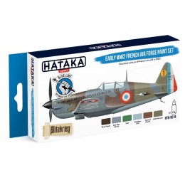 Hataka BS16 - Early WW2 French Air Force paint set (6x17ml) - hobby store Tank Models