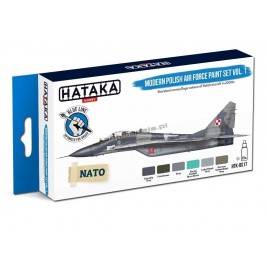 Hataka BS17 - Modern Polish Air Force paint set vol. 1 (6x17ml) - sklep modelarski Tank Models