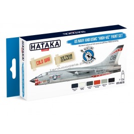 Hataka BS18 - US Navy and USMC high-viz Paint Set (6x17ml) - hobby store Tank Models