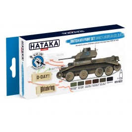 Hataka BS20 - British AFV paint set (WW2 European colours) (6x17ml) - hobby store Tank Models