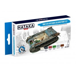 Hataka BS37 - WW2 AFV Interior Colours paint set (6x17ml) - hobby store Tank Models