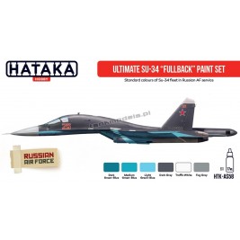Hataka Hobby AS58 - Ultimate Su-34 "Fullback" paint set (6x17ml) - hobby store Tank Models