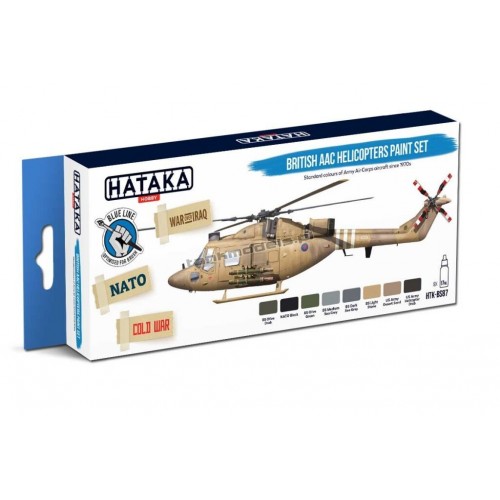 Hataka BS87 - British AAC Helicopters paint set (8x17ml) - sklep modelarski Tank Models
