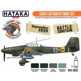 Hataka BS02 - Early Luftwaffe paint set paint set (4x17ml) - hobby store Tank Models