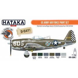 Hataka CS04.2 - US Army Air Force paint set (6x17ml) - hobby store Tank Models