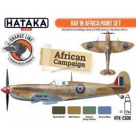 Hataka BS08 - RAF in Africa paint set (4x17ml) - hobby store Tank Models