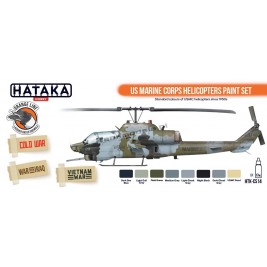 Hataka CS14 - US Marine Corps Helicopters Paint Set (8x17ml) - sklep modelarski Tank Models