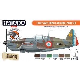 Hataka CS16 - Early WW2 French Air Force paint set (6x17ml) - hobby store Tank Models