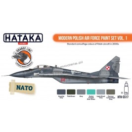 Hataka CS17 - Modern Polish Air Force paint set vol. 1 (6x17ml) - sklep modelarski Tank Models