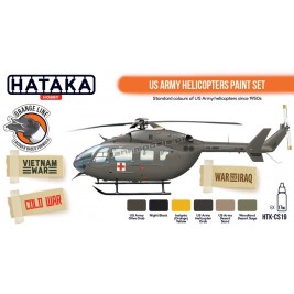 Hataka CS19 - US Army Helicopters Paint Set (6x17ml) - hobby store Tank Models