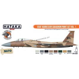 Hataka CS29 - USAF Aggressor Squadron paint set vol. 1 (8x17ml) - hobby store Tank Models
