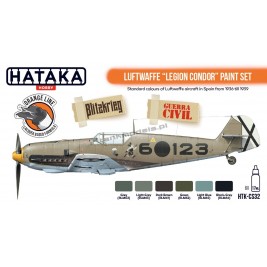 Hataka CS32 - Luftwaffe „Legion Condor” paint set (6x17ml) - sklep modelarski Tank Models