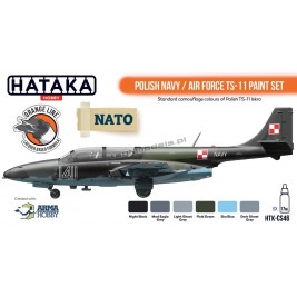 Hataka CS46 - Polish Navy / Air Force TS-11 paint set (6x17ml) - hobby store Tank Models