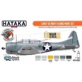 Hataka CS53 - Early US Navy & USMC paint set (6x17ml) - hobby store Tank Models