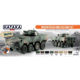 Hataka CS72 - Modern Polish Army AFV paint set (8x17ml) - hobby store Tank Models