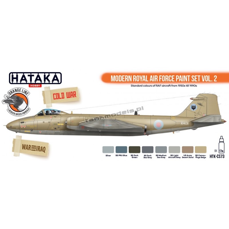 Hataka CS73 - Modern Royal Air Force paint set vol. 2 (8x17ml) - hobby store Tank Models