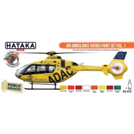 Hataka CS76 - Air Ambulance (HEMS) paint set vol. 1 (8x17ml) - hobby store Tank Models