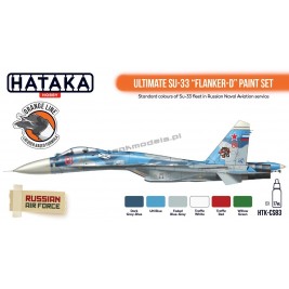 Hataka CS83 - Ultimate Su-33 "Flanker-D" paint set (6x17ml) - hobby store Tank Models