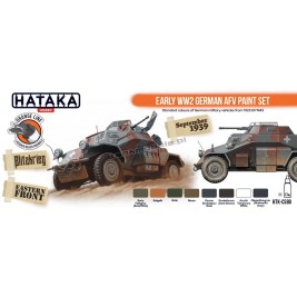 Hataka CS88 - Early WW2 German AFV paint set (8x17ml)  - hobby store Tank Models