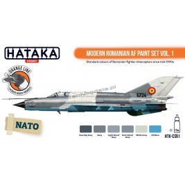 Hataka CS91 - Modern Romanian AF paint set vol. 1 (6x17ml) - hobby store Tank Models