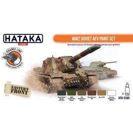 Hataka CS95 - WW2 Soviet AFV paint set paint set (6x17ml) - hobby store Tank Models