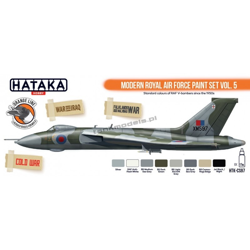 Hataka CS97 - Modern Royal Air Force paint set vol. 5 (8x17ml) - sklep modelarski Tank Models