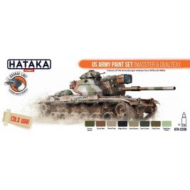 Hataka CS99 - US Army paint set (MASSTER & DUALTEX) (8x17ml) - hobby store Tank Models