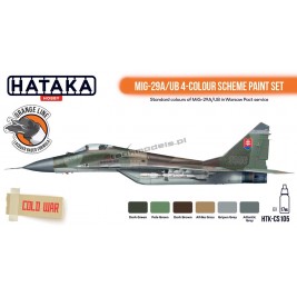 Hataka CS105 -MiG-29A/UB 4-colour scheme paint set (6x17ml) - hobby store Tank Models