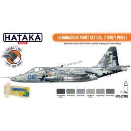 Hataka CS109 - Ukrainian AF paint set vol. 2 (Grey Pixel) (6x17ml) - hobby store Tank Models