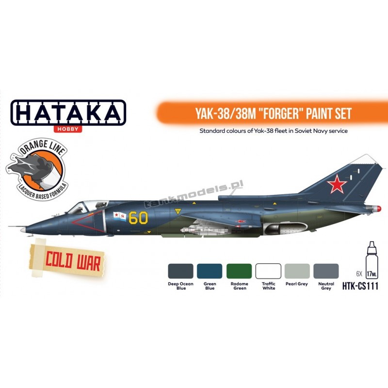 Hataka CS111 - Yak-38/38M "Forger" paint set (6x17ml) - hobby store Tank Models