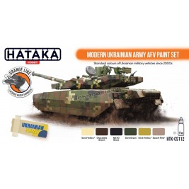 Hataka CS112 - Modern Ukrainian Army AFV paint set (6x17ml) - hobby store Tank Models