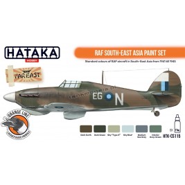 Hataka CS115 - RAF South-East Asia paint set (6x17ml) - hobby store Tank Models
