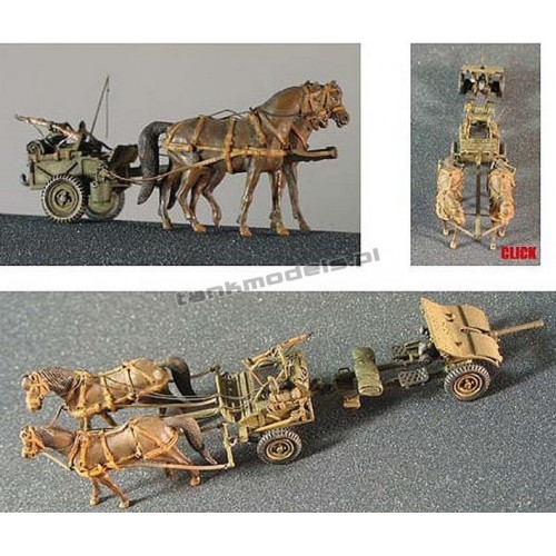 Bofors 37mm AT Gun w/Horse cart - Mars 7222