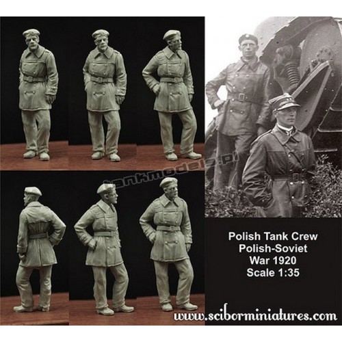 Polish FT17 Tank Crew - Scibor Miniatures 35010